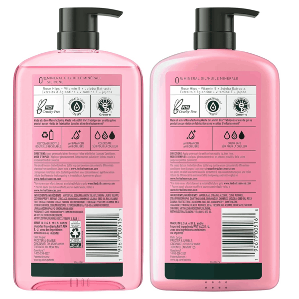 Shampoo & Conditioner Set, Smooth Collection, Paraben-Free, Color-Safe, with Rose Hips & Vitamin E, 29.2 Fl Oz Each, 2-Pack - Image 9