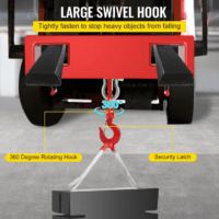 Forklift Lifting Hook, 4400Lbs Capacity Forklift Lifting Hoist, Red Forklift Mobile Crane with Swivel Hook and Two Large T-Screws, Hook Forklift Lifting Hoist, Fork Lifting Attachment - Image 5