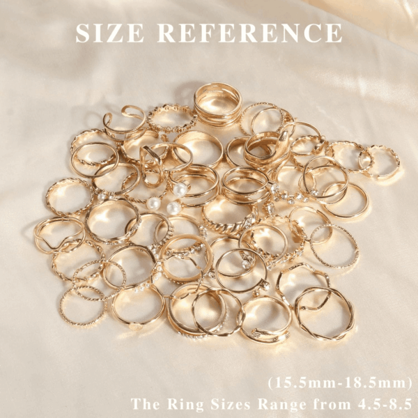 Gold Knuckle Rings Set for Women Stackable Joint Finger Midi Rings Dainty Cubic Crystal Zirconia Simple Hollow Twist Cute Rings Pack Jewelry Gift - Image 7