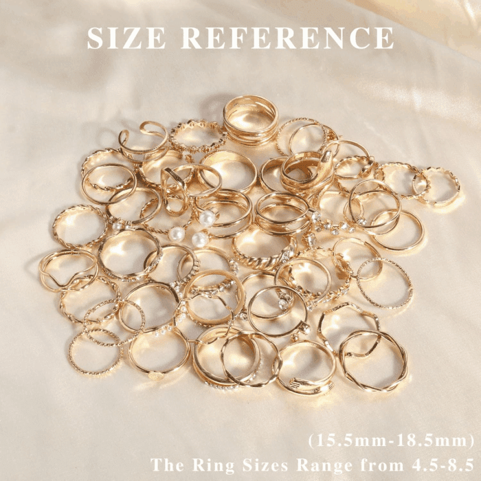Gold Knuckle Rings Set for Women Stackable Joint Finger Midi Rings Dainty Cubic Crystal Zirconia Simple Hollow Twist Cute Rings Pack Jewelry Gift - Image 7