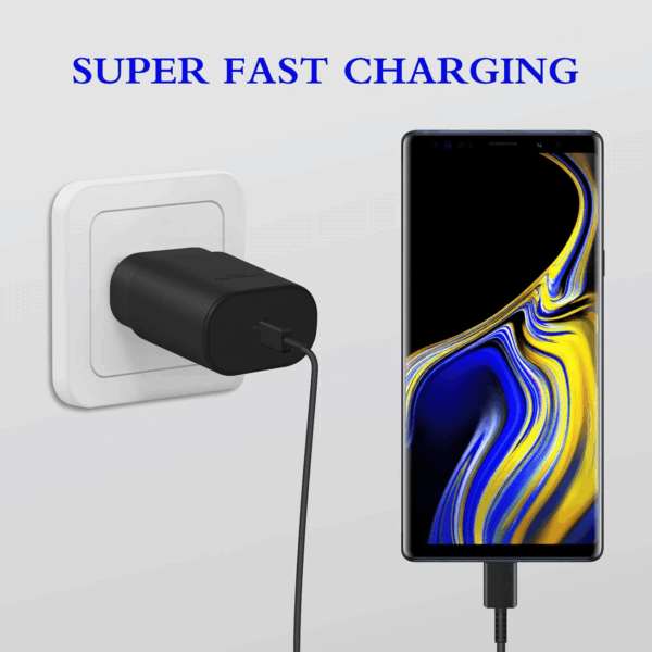 Type C Charger, 2-Pack 25W Type C Super Fast Charging Block with 6Ft USB C Charger Cable Compatible with Galaxy S23 Ultra/S23+/S22/S21/S20/Phone 16/16 Plus/16 Pro Max/15/15 Pro Max/15 Plus-Black - Image 4