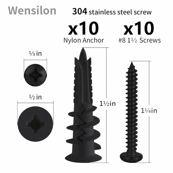 Self-Drilling Drywall Anchors Assortment Kit – 182 Pcs for Concrete, Drywall, and Sheetrock – Heavy Duty Wall Anchors for Easy Installation, No Drill Bit Required - Image 3