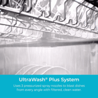24" Built-In Stainless Steel Tub Dishwasher with Easyflex 3Rd Rack, Smartwash, Ultrawash Plus, Turbodry, and Morespace Adjustable Rack, Energy Star Certified, Black - Image 5