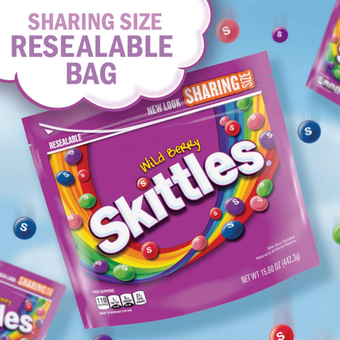 Wild Berry Chewy Colorful Rainbow Easter Egg Basket Candy Filler Sharing Size, 15.6 Oz Resealable Bulk Bag - Image 3