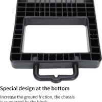 Pallet Jack Stopper Truck Chock Heavy Duty Pallet Jack Chock 14.2" Length X 11.6" Width X 2" Height 2 Pack (Black) - Image 5