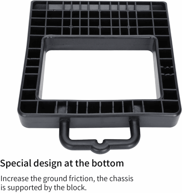 Pallet Jack Stopper Truck Chock Heavy Duty Pallet Jack Chock 14.2" Length X 11.6" Width X 2" Height 2 Pack (Black) - Image 5