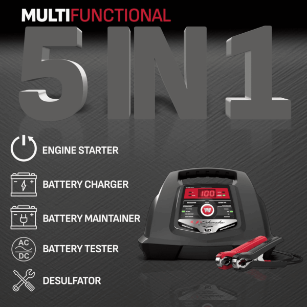 Fully Automatic Car Battery Charger & Engine Starter - 6V / 12V Battery Charger & Maintainer - for Standard, AGM, Gel & Deep-Cycle Batteries - Reverse Hook-Up Protection - SC1281 - Image 3