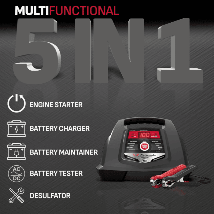 Fully Automatic Car Battery Charger & Engine Starter - 6V / 12V Battery Charger & Maintainer - for Standard, AGM, Gel & Deep-Cycle Batteries - Reverse Hook-Up Protection - SC1281 - Image 3