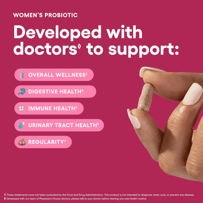 Probiotics for Women - PH Balance, Digestive, UT, & Feminine Health - 50 Billion CFU - 6 Unique Strains for Her - Organic Prebiotics, Cranberry Extract+ - Women Probiotic - 30 CT - Image 3
