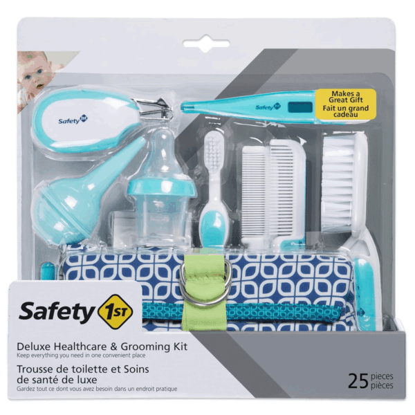 Deluxe Baby Healthcare and Grooming Kit, Arctic Blue, Newborn Baby Essentials, One Size, 25 Pieces