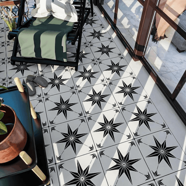 12X12 Inch Floor Stencils Tile Stencil, 4Pcs Furniture Wall Garden Floor Patio Bathroom Painting Floor Decor DIY Reusable - Image 4