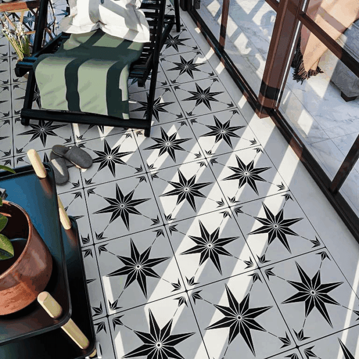 12X12 Inch Floor Stencils Tile Stencil, 4Pcs Furniture Wall Garden Floor Patio Bathroom Painting Floor Decor DIY Reusable - Image 4
