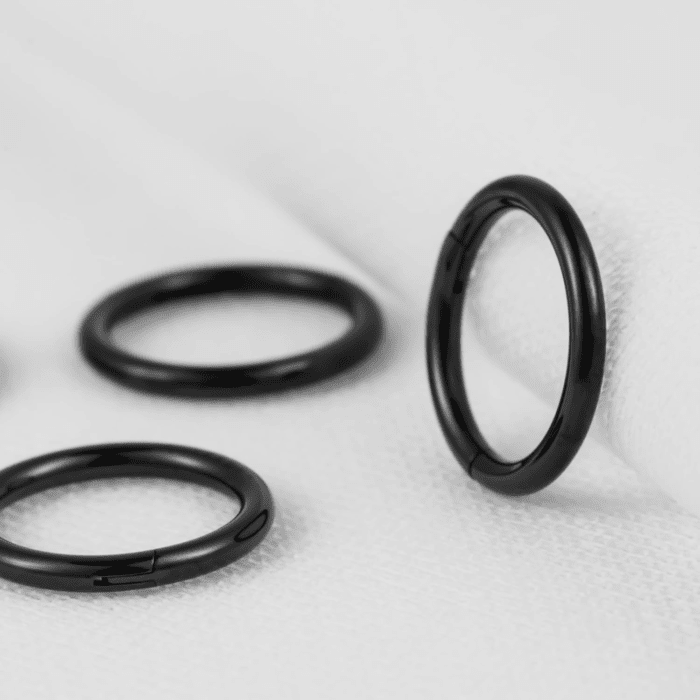 4Pcs 16G 18G 20G Surgical-Steel-Piercing-Ring-Nose-Rings-Hinged-Hoop-Earrings,6Mm 8Mm 10Mm 12Mm Seamless Stainless Steel Clicker Eyebrow Septum Piercing Hoop,Sliver Black Gold Rose Gold Rainbow Body Jewelry Set - Image 5