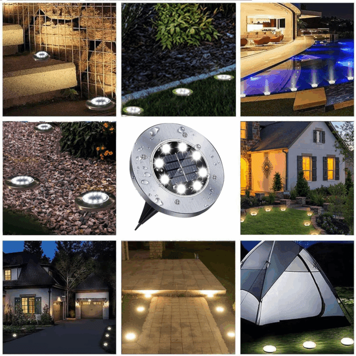 Solar Ground Lights, Waterproof Garden Upgraded Outdoor Bright In-Ground Landscape Lights for Pathway,Yard,Deck,Lawn,Patio,Walkway (12 Pack White Light) - Image 7