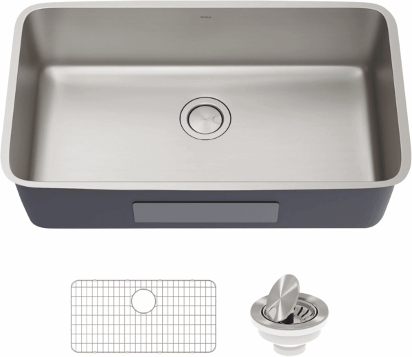 Dex 33-Inch Undermount 16 Gauge Stainless Steel Single Bowl Kitchen Sink, KA1US33B - Image 13