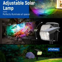 Solar Spot Lights Outdoor, 9 Lighting Modes RGB, Solar Lights Outdoor Waterproof IP65, 63 LED Landscape Spotlights for Holiday Decorations - Image 3
