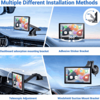 Wireless Apple Carplay Screen for Car 4K Dash Cam, 9" Portable Apple Carplay & Android Auto Car Stereo, with 1080P Backup Camera, GPS Navigation/Mirror Link/Voice Control/Bluetooth - Image 5
