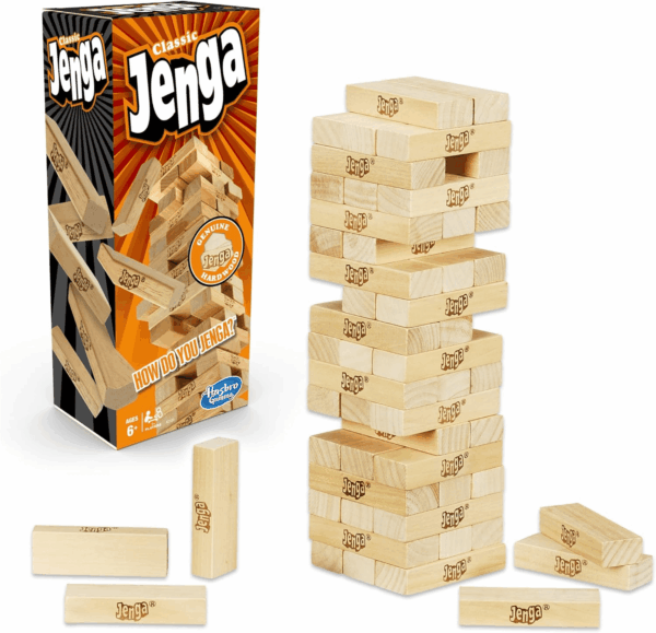 Jenga Game | the Original Wood Block Game with Genuine Hardwood Blocks | Stacking Tower Game | Ages 6+ | 1 or More Players | Party Games for Kids | Family Games - Image 11