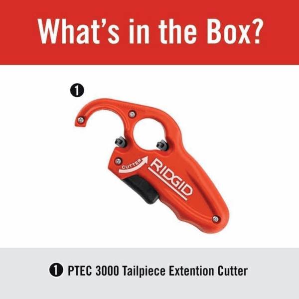 - 41608  PTEC 30000 Tubular Tailpiece Extension Cutter, 1-1/4", Red - Image 6
