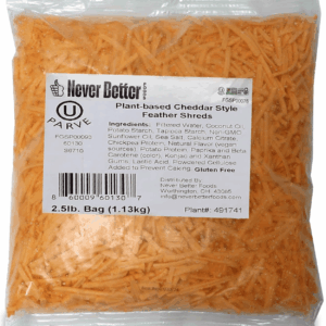 Vegan Cheese, Dairy Free Cheese, Plant Based Cheese with No Allergens, Healthy Vegan Cheddar Cheese, 2.5 LB Bag of Shredded Cheddar Cheese, Smooth and Non Oily Lactose Free Cheese