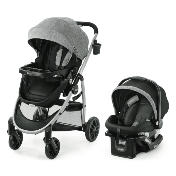 Modes Pramette Travel System | Stroller & Car Seat Combo | 3-In-1 Stroller Modes | Includes  Snugride 35 Infant Car Seat | Ellington