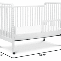 Jenny Lind 3-In-1 Convertible Baby Crib - GREENGUARD Gold Certified Portable Crib - Convertible Crib to Toddler Bed and Daybed - 4 Adjustable Heights - Easy to Assemble White Wooden Crib - Image 8