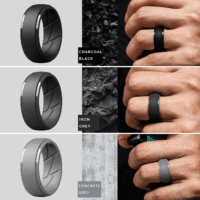 Men'S Silicone Rings 10Mm Wide 2.5Mm Thick Rubber Bands, Breathable,Variety Multipack 1-7 - Image 3