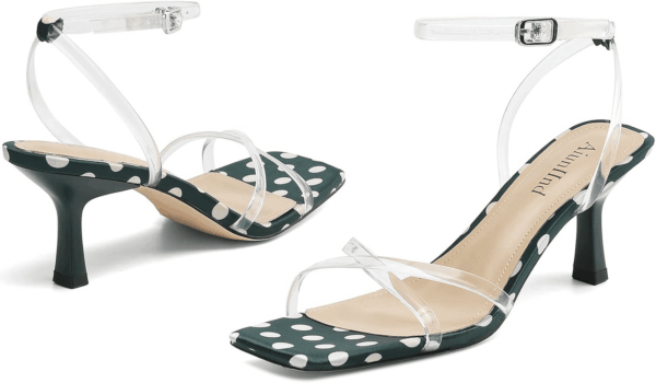 Women'S Sandals Square Open Toe Kitten Heels Strappy Ankle Strap Sandals for Women Comfort Dress Party Shoes - Image 3