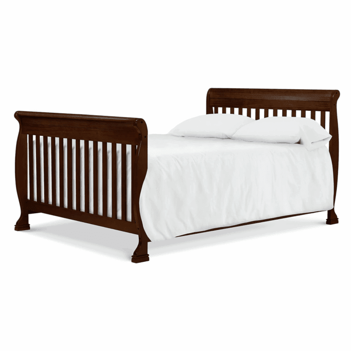 Kalani 4-In-1 Convertible Baby Crib with Wooden Toddler Bed, Daybed & Full-Size Bed Conversion - Easy to Assemble & GREENGUARD Gold Certified - 4 Adjustable Mattress Heights - Espresso - Image 9