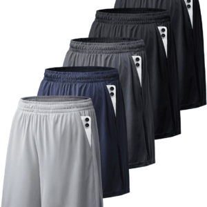 Athletic Shorts for Men with Pockets and Elastic Waistband Quick Dry Activewear