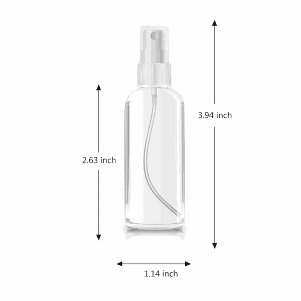 2 Pack Spray Bottles 1Oz Clear Plastic Empty Refillable Mini Spritzer for Travel, Cleaning, Gardening, Skin Care Atomizer for Essential Oils, Perfume - Image 2