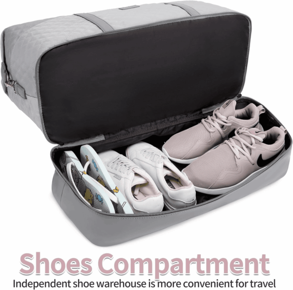 Weekender Bag, Large Travel Duffel Bag for Women, Carry on Overnight Bag with Shoe Compartment and Toiletry Bags - Image 6