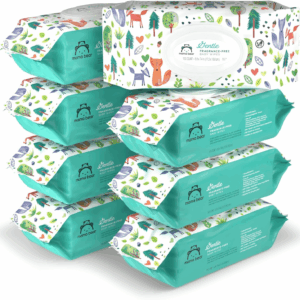 Amazon Brand -  Gentle Fragrance Free Baby Wipes, Hypoallergenic, Sensitive Skin, Unscented, 800 Count (8 Packs of 100)