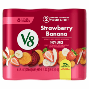 Strawberry Banana 100% Fruit and Vegetable Juice, 8 Fl Oz Can (6 Pack)