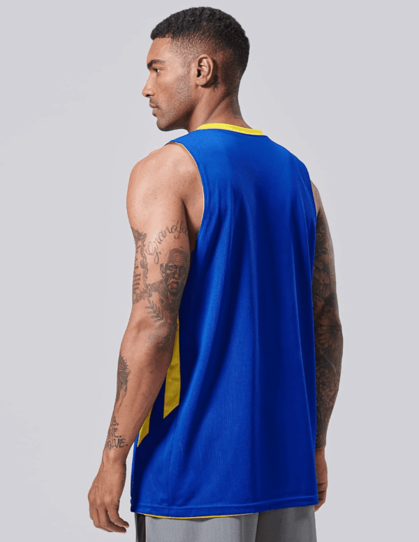 10-Pack Men'S Reversible Custom Basketball Jerseys, Plain Mesh Athletic Sleeveless Shirts Blank Team Uniforms Set - Image 3