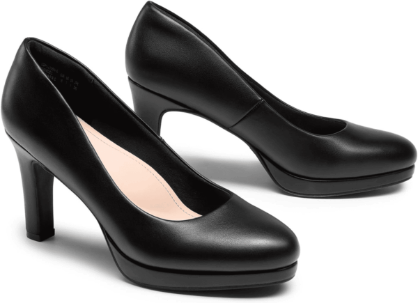 Women'S Pumps Close Toe Low Heels Platform Heels Comfortable Office Work Dress Shoes for Women - Image 4