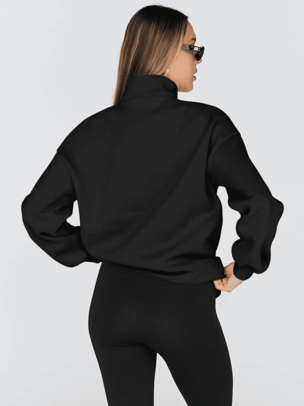 Womens Oversized Sweatshirts Fall Fashion Hoodies Half Zip Pullover Long Sleeve Shirts Clothes Outfits - Image 4