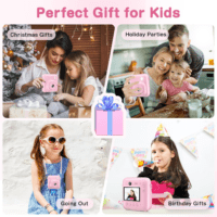 Kids Camera Instant Print, Dual-Lens 48MP Digital Camera for Christmas Birthday Gifts, 1080P Selfie Instant Cameras for Kids with 32GB Card, Instant Print Digital Camera for Girls Boys-Pink - Image 7