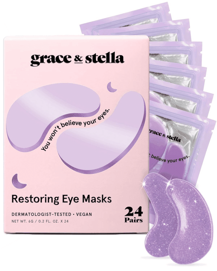 under Eye Patches for Puffy Eyes and Dark Circles (Retinol, 24 Pairs) Restoring Gel under Eye Masks with Hyaluronic Acid - Vegan Cruelty-Free Skincare Birthday Gifts for Women