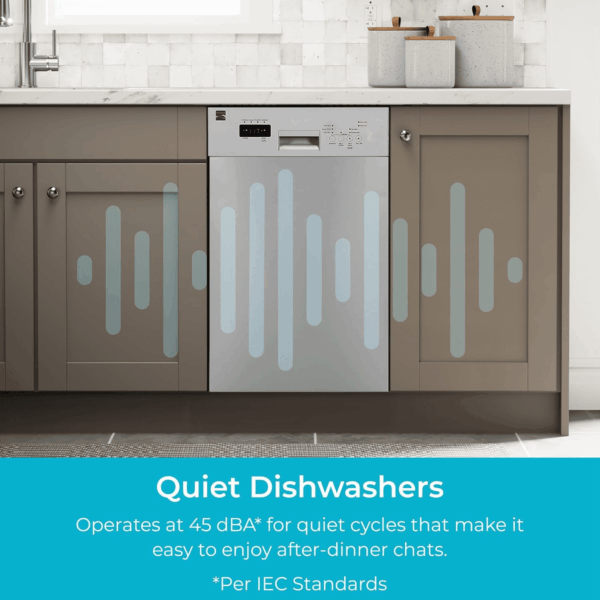 18" Built-In Stainless Steel Tub Dishwasher with Easyflex 3Rd Rack, Smartwash, Ultrawash Plus, Turbodry, Morespace Adjustable Rack, Energy Star Certified, Fingerprint Resistant Stainless Steel - Image 9