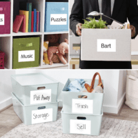 150 Pcs Labels for Storage Bins, 6 X 4 Inch Removable Labels for Storage Bins, Tear Resistant No Residue Storage Bin Labels, Matte White Blank Box Labels for School, Home, Business - Image 7