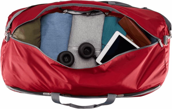 Large Duffel Bag (100L) for Travel, Travel Bag, with Multiple Zippered Pockets, Lightweight yet Durable Nylon Material, 50-Pound Weight Capacity, Red, 32.4"L X 16.9"W X 16.9"H - Image 4