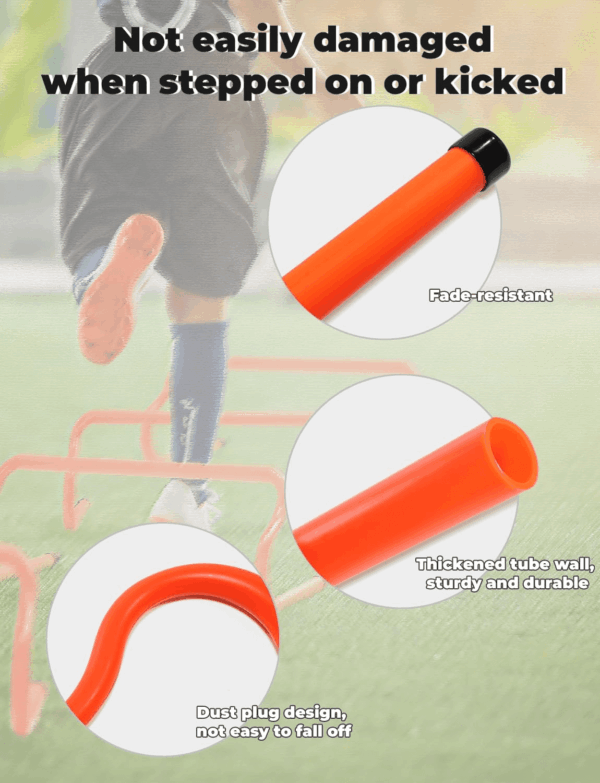 Agility Hurdles Speed Agility Training Hurdles, Detachable Sturdy Hurdles Training Equipment Set with Carry Bag for Kids,Athletes,Soccer,Basketball - Image 8