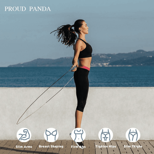 Weighted Jump Rope Workout-1Lb Professional Skipping Rope with Adjustable Length and Silicone Comfortable Grips,Heavy Jumpropes Adults Fitness Women Men,Cardio Boxing Endurance Training Exercise - Image 4