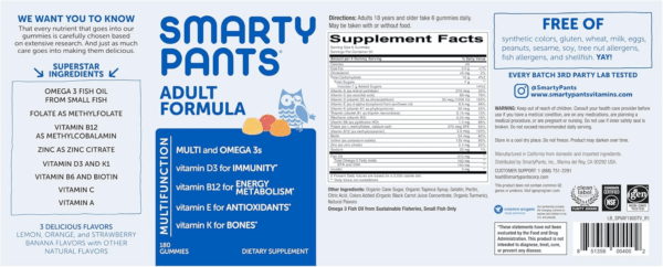 Multivitamin for Men & Women: Multivitamin Gummies with Vitamin D3, C, Vitamin B12, B6, A, K & Zinc, Omega 3 Fish Oil (EPA/DHA), Biotin, Gluten Free, 180 Count (30 Day Supply) - Image 11