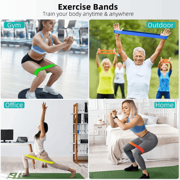 Resistance Bands for Working Out, Elastic Exercice Loop Bands for Physical Therapy, Yoga Starter Set of Stretch Bands for Booty Legs, Pilates Flexbands - Image 6