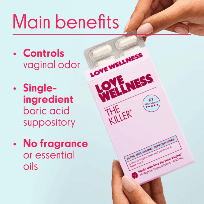 the Killer & Flora Power | Vaginal Suppository Duo with Probiotics, Vitamin C & Boric Acid for Vaginal Health | Vaginal Suppositories for Healthy Ph Balance & Vaginal Odor Control - Image 3