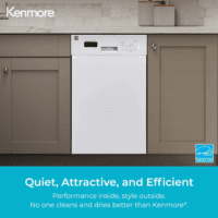 18" Built-In Stainless Steel Tub Dishwasher with Easyflex 3Rd Rack, Smartwash, Ultrawash Plus, Turbodry, Morespace Adjustable Rack, Energy Star Certified, White - Image 3