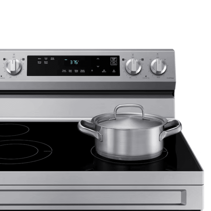 30-In Glass Top 4 Burners 6.3-Cu Ft Freestanding Electric Range ( Stainless Steel ) - Image 10