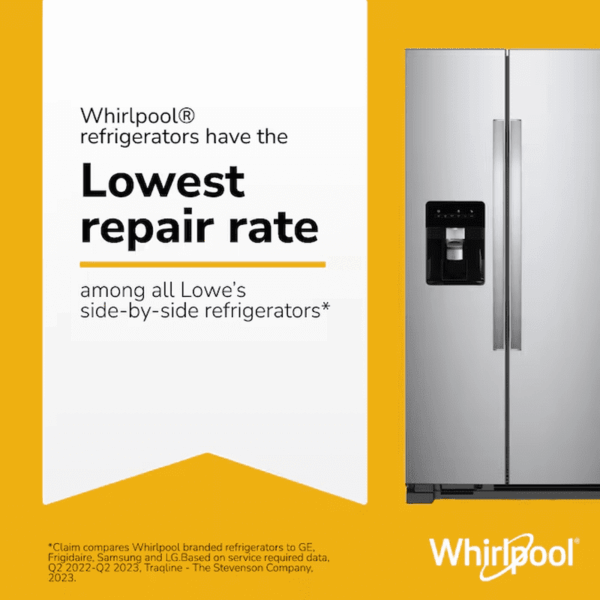 24.6-Cu Ft Side-By-Side Refrigerator with Ice Maker ,Water and Ice Dispenser ( Fingerprint Resistant Stainless Steel ) - Image 4